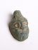 Ancient Phoenician Blue Faience amulet of a Man's head