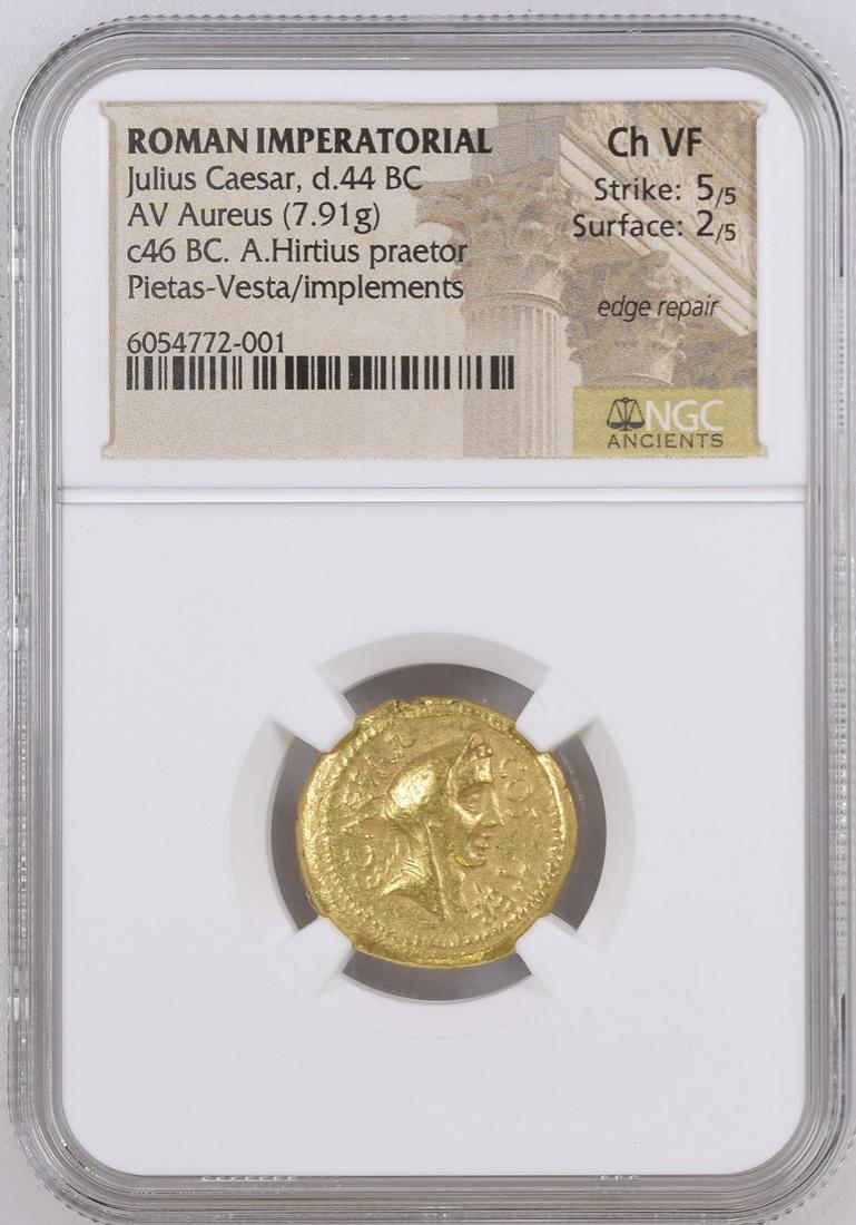 The Caesarians. Julius Caesar. Early 46 BC.Gold Aureus (1 of 2)