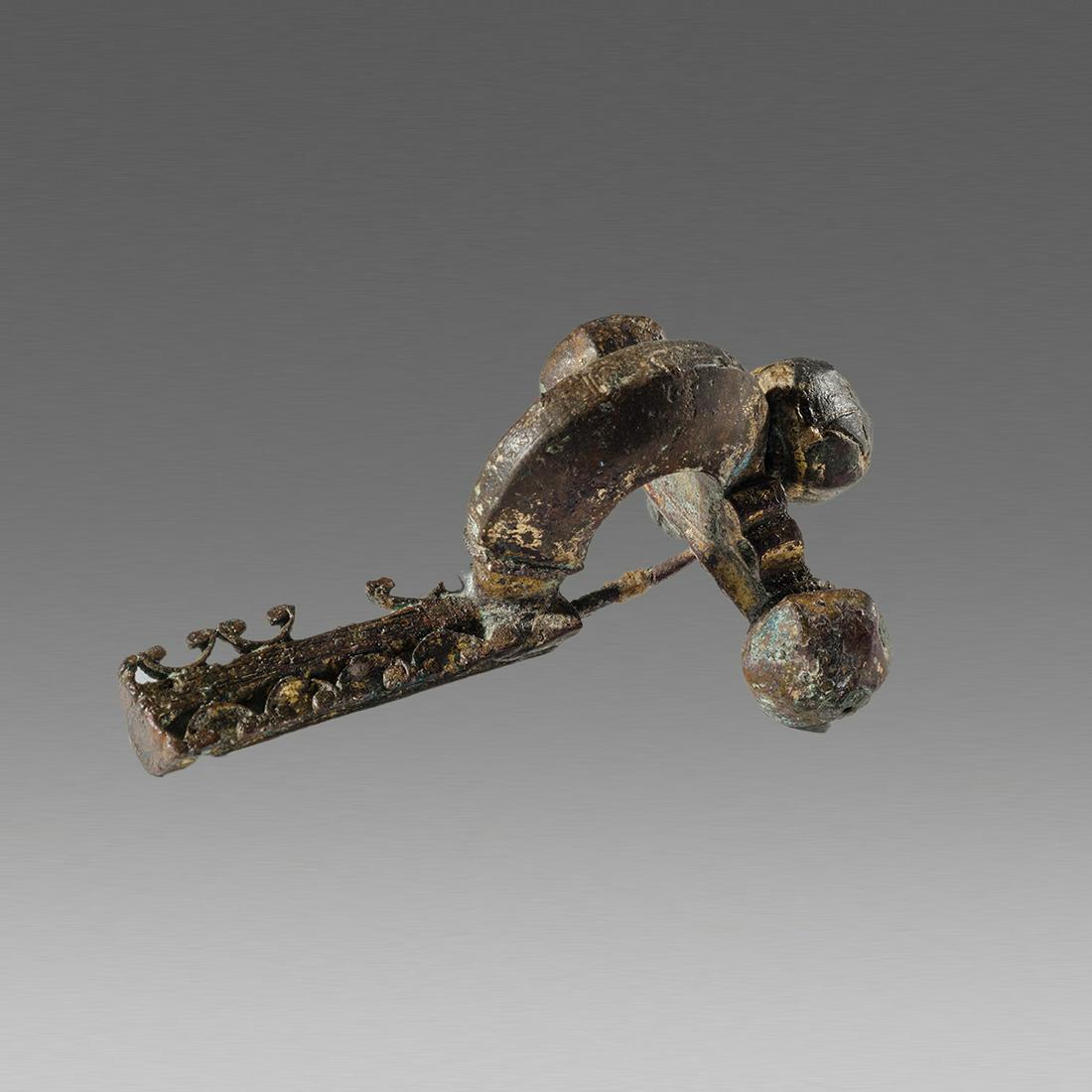 Ancient Roman Gilt Bronze Brooch Fibula c.5th cent AD. (1 of 2)