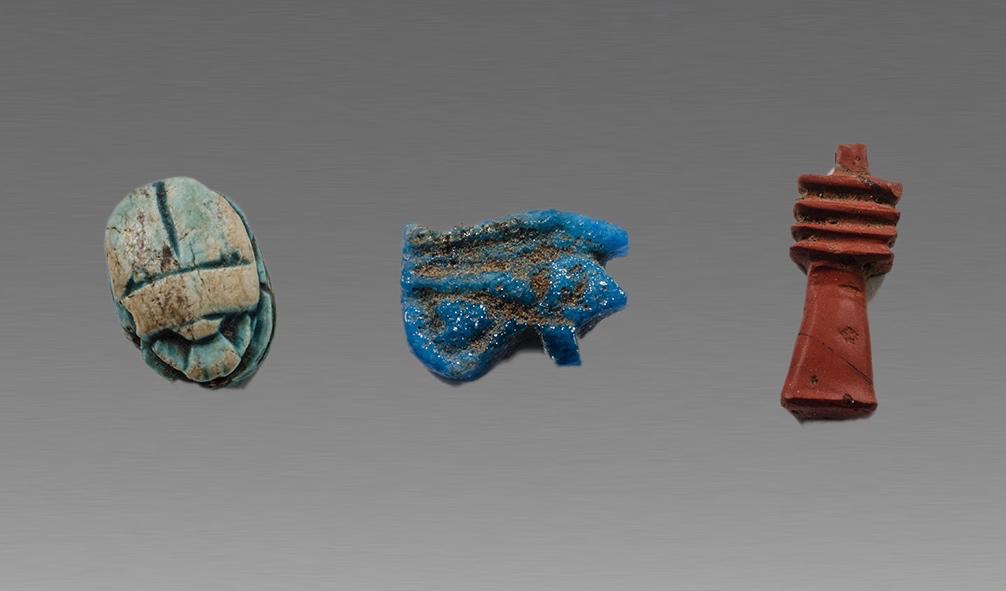 Lot of 3 Egyptian Stone Amulets c.1100-700 BC. (1 of 1)