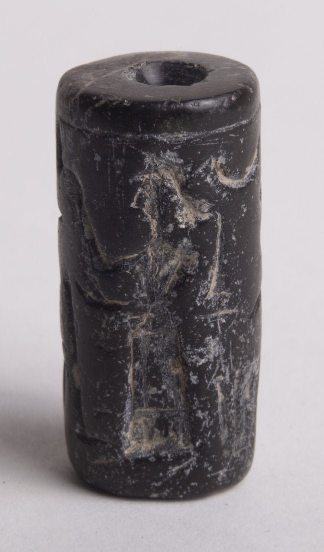 Ancient Mesopotamian Stone Cylinder Seal c.1900 BC. (1 of 2)