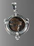 Ancient Greek Bronze Coin Kyme 250 BC, set in Silver