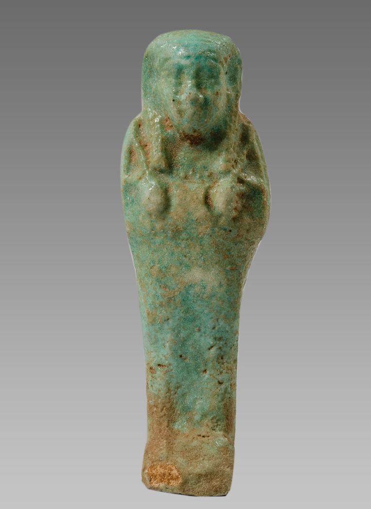 Ancient EGYPTIAN GREEN FAIENCE USHABTI Ex Christies. (1 of 4)