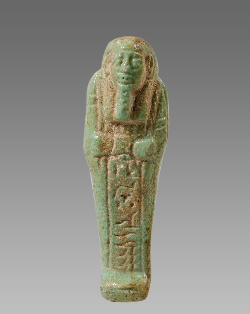 Ancient EGYPTIAN GREEN FAIENCE USHABTI Ex Christies. (1 of 4)