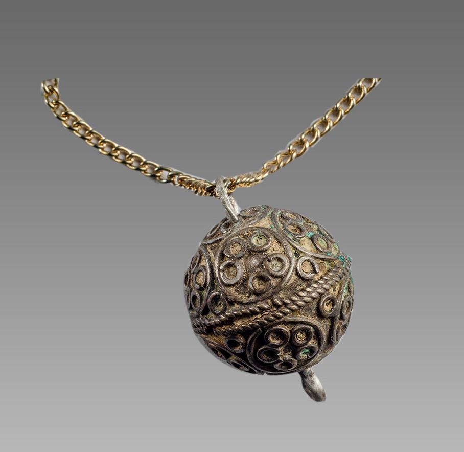 Ancient Byzantine Filligreed Spherical Bead pendant (1 of 1)