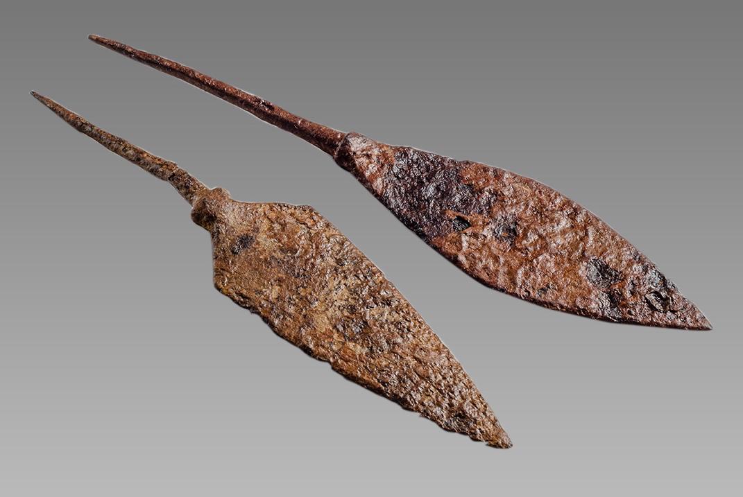 Lot of 2 Ancient Roman Iron Arrow Heads c.2nd-3rd (1 of 1)