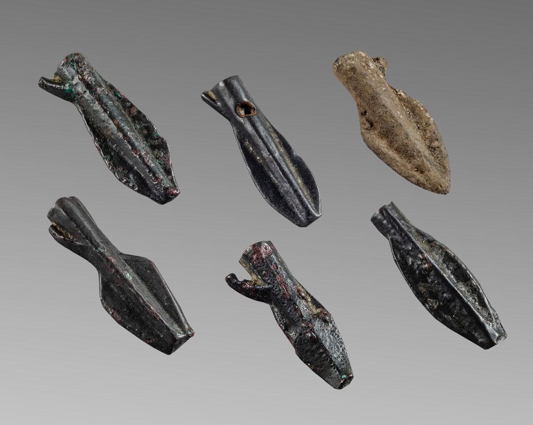 Lot of 6 Ancient Greek Black Sea Area Bronze Arrow (1 of 1)