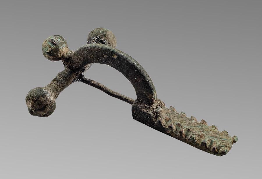 Ancient Roman Bronze Cross Bow Fibula c.2nd century AD. (1 of 1)