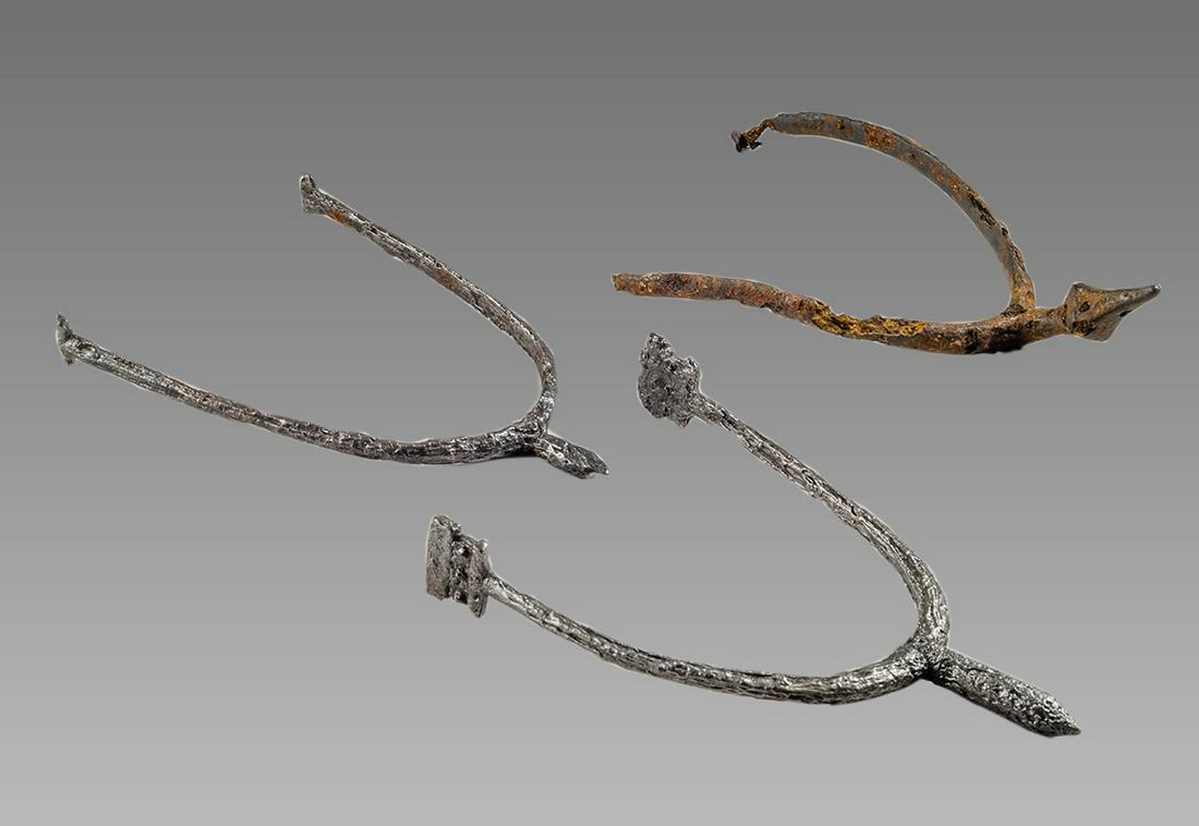 Lot of 3 Iron Prick-Spur Viking c.10th century AD. (1 of 1)