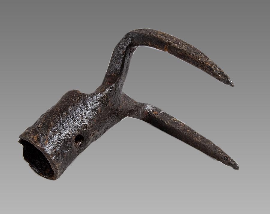 England, Iron Two-Pronged Hoe c.9th-18th century AD. (1 of 1)