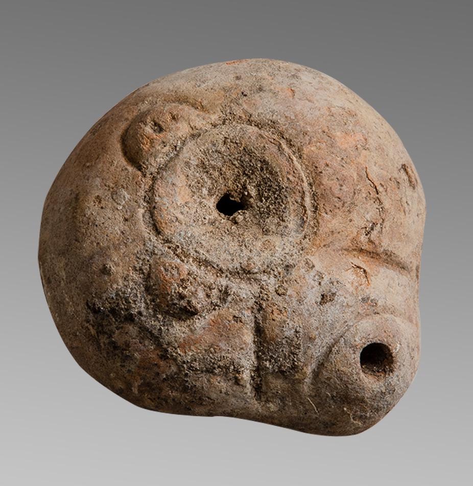 Large Ancient Roman Egypt Frog Oil Lamp c.2nd century (1 of 1)