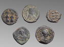 Lot of 5 Ancient byzantine bronze folises coins c.7h