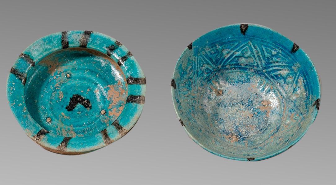 Lot of 2 Islamic Persian Ceramic bowls c.13th century (1 of 3)