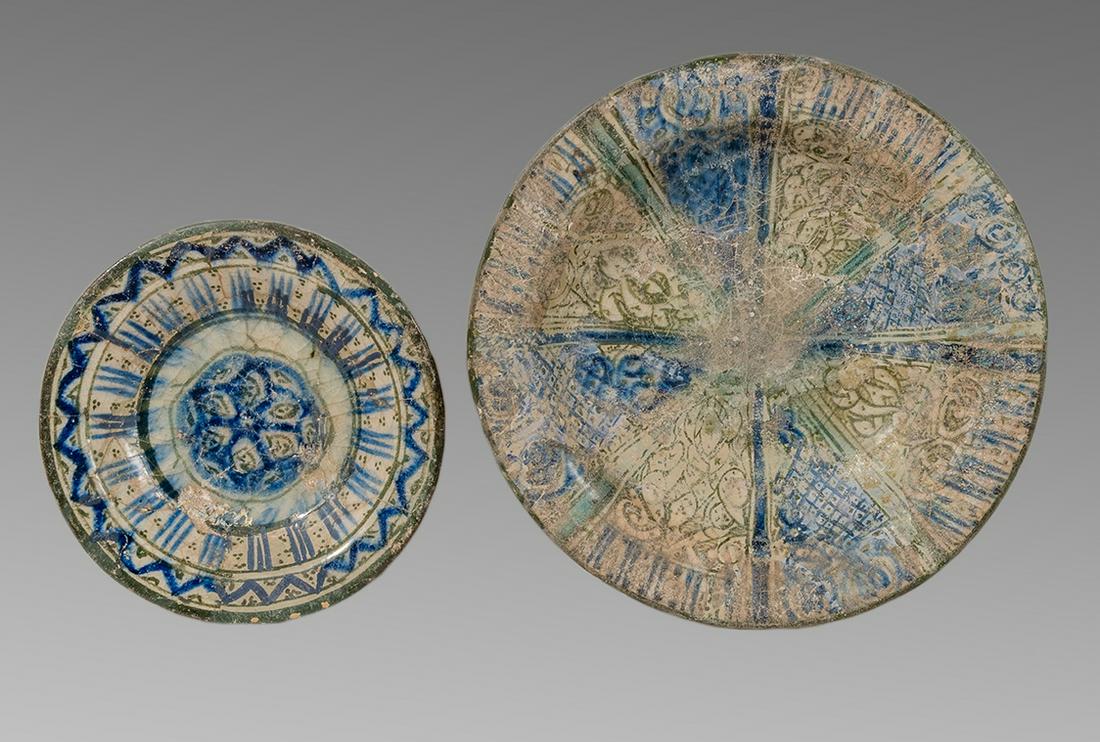 Lot of 2 Islamic Persian Ceramic bowls c.13th century (1 of 2)