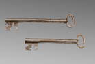 Lot of 2 19th century Turkish Ottoman Iron Keys.