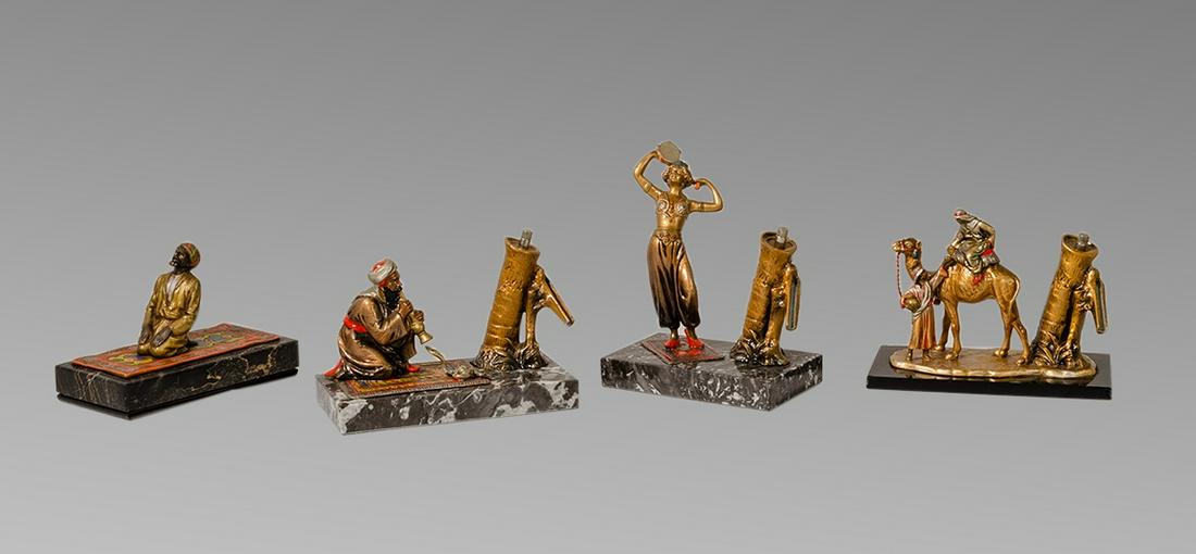 Lot of 4 Fine Vienna Cold Painted Orientalist figures. (1 of 1)