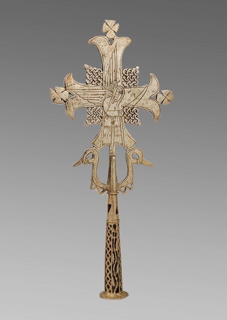 Coptic Ethiopian Silvered Cross. (1 of 1)