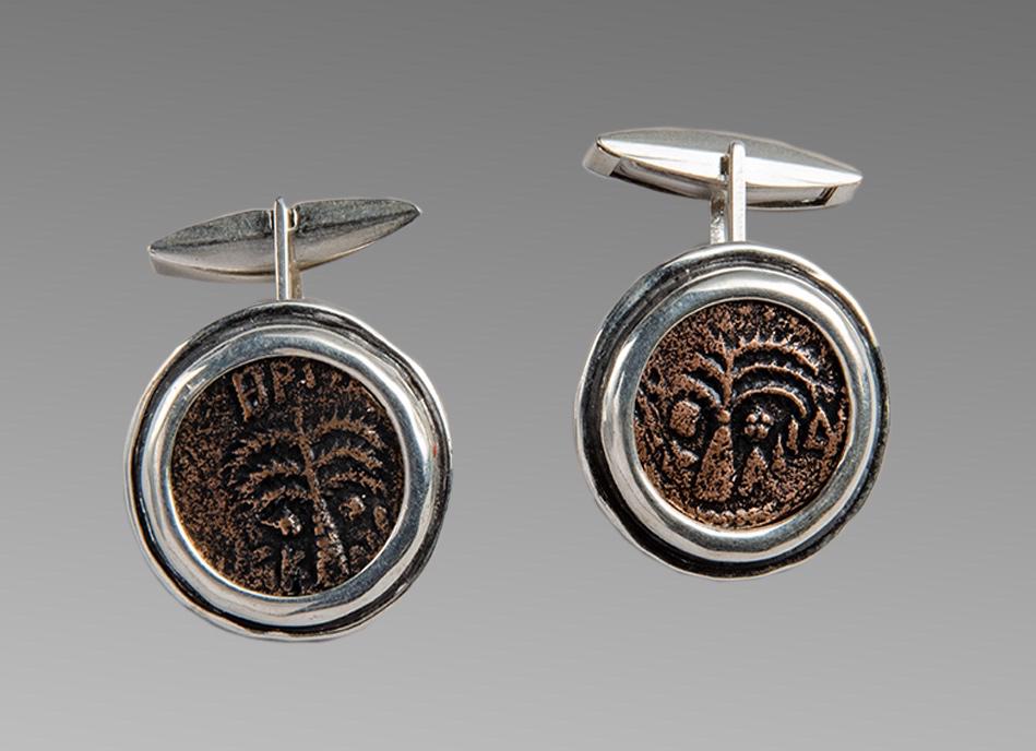 Ancient Roman Bronze Coin Antonio Felix Set in Silver (1 of 2)