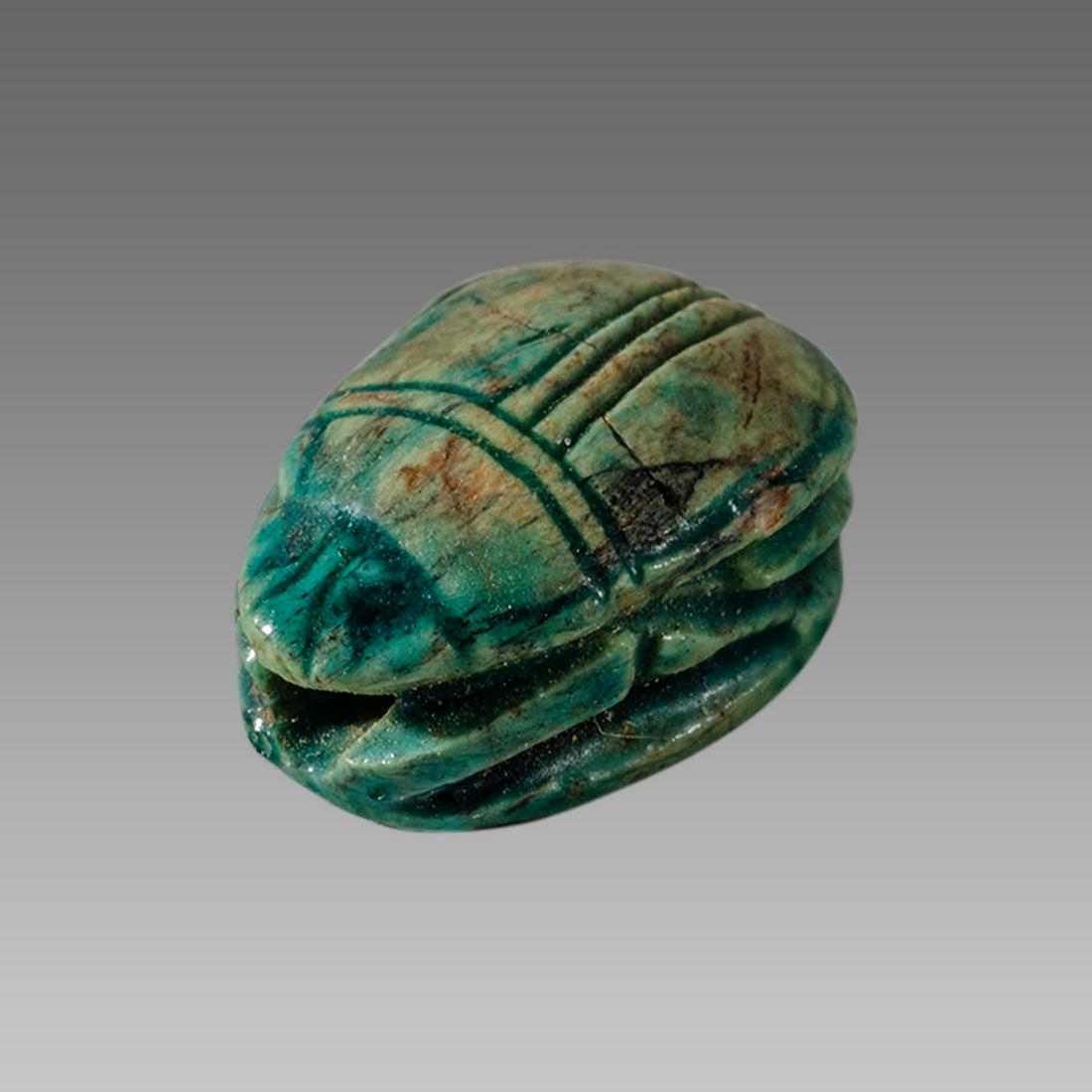 Ancient Egyptian Steatite stone Scarab c.1500-1100 BCE. (1 of 2)