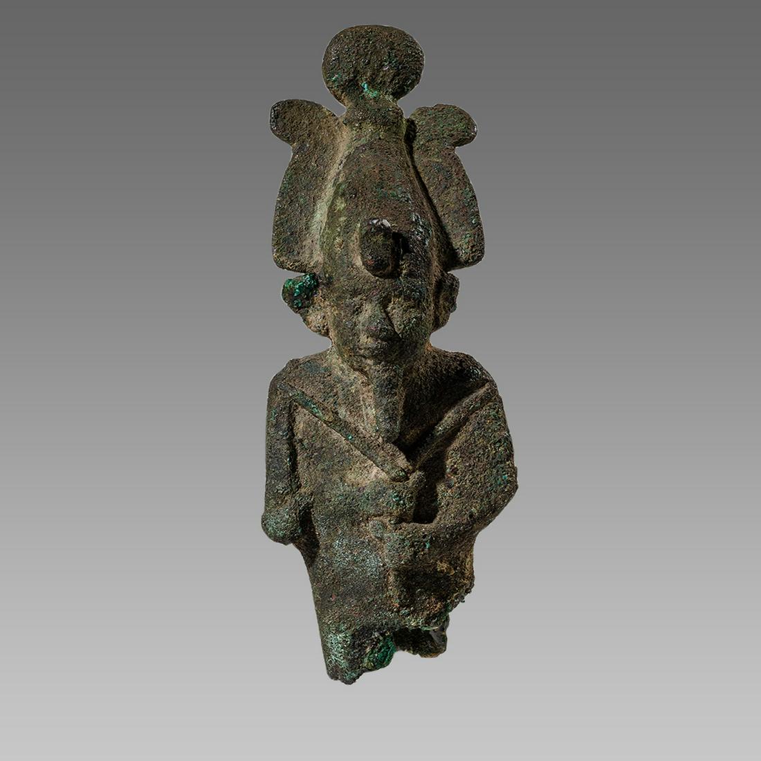 Ancient Egyptian Bronze Osiris Figure c.664-30 BCE. (1 of 3)