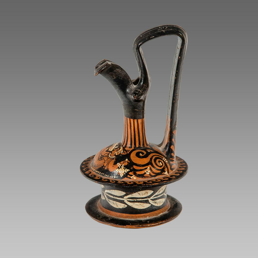 Ancient Greek Apulian Red-figured Epichysis c. 320 B.C. (1 of 5)