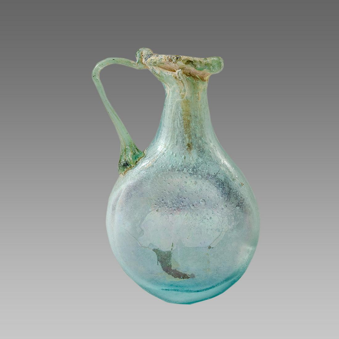 Ancient Roman Glass Flask c.2nd-4th century AD. (1 of 2)
