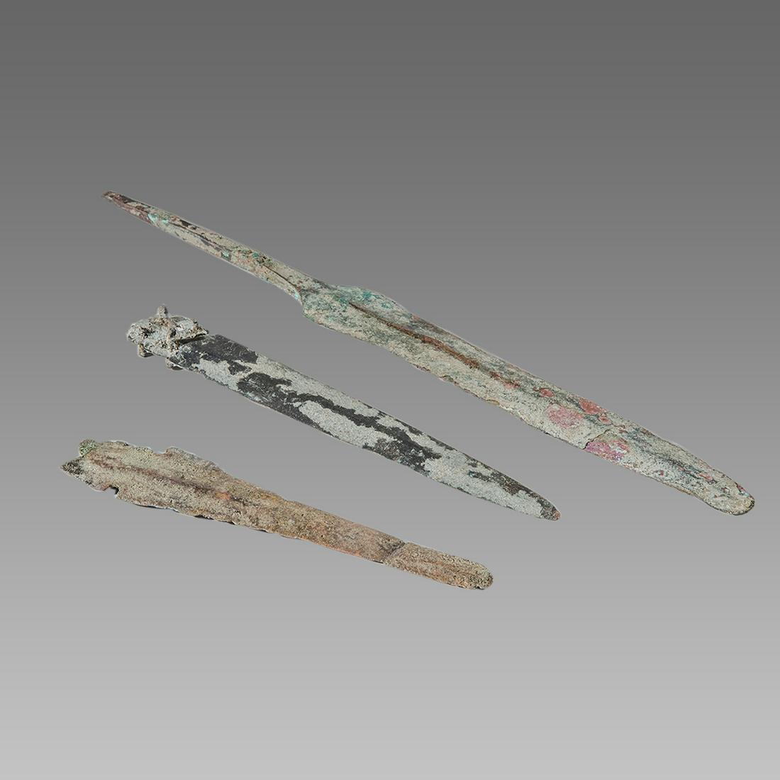 Lot of 3 Ancient Luristan Bronze Spears c.1st (1 of 1)