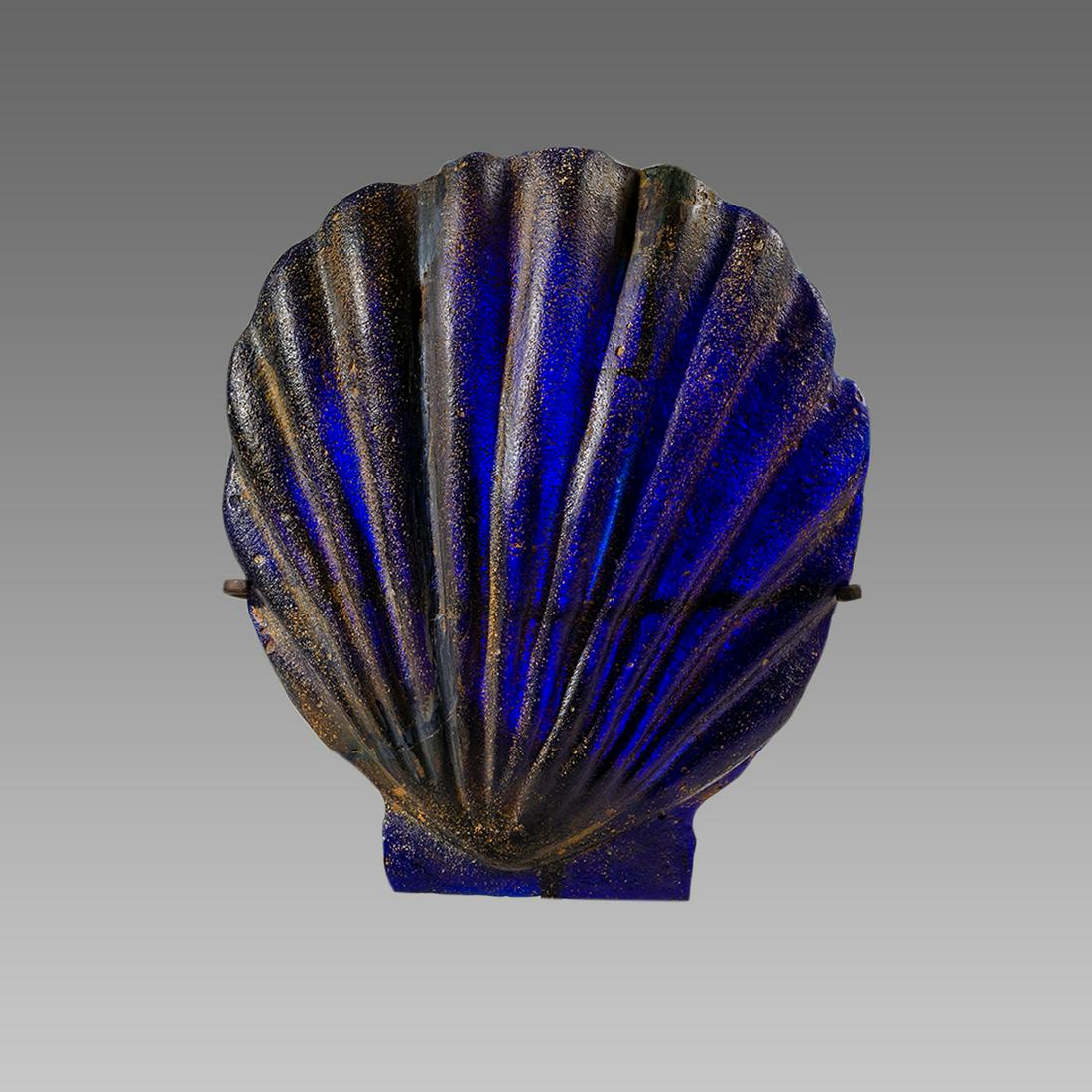 Ancient Roman Blue Glass Shell c.2nd-4th century AD. (1 of 2)