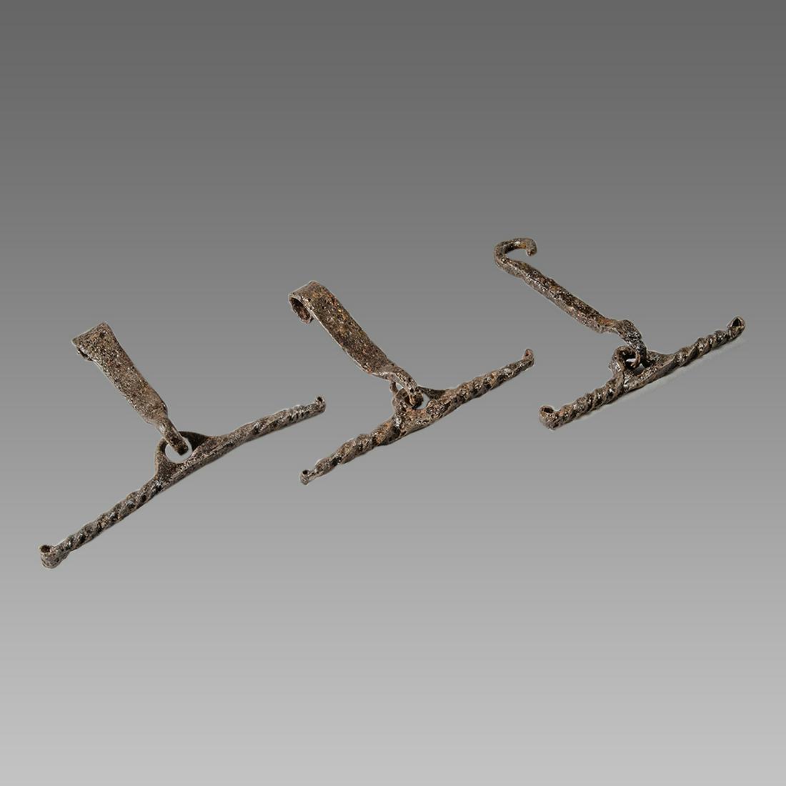 Lot of Medieval Iron Horse Bits c.13th-14th century AD. (1 of 2)