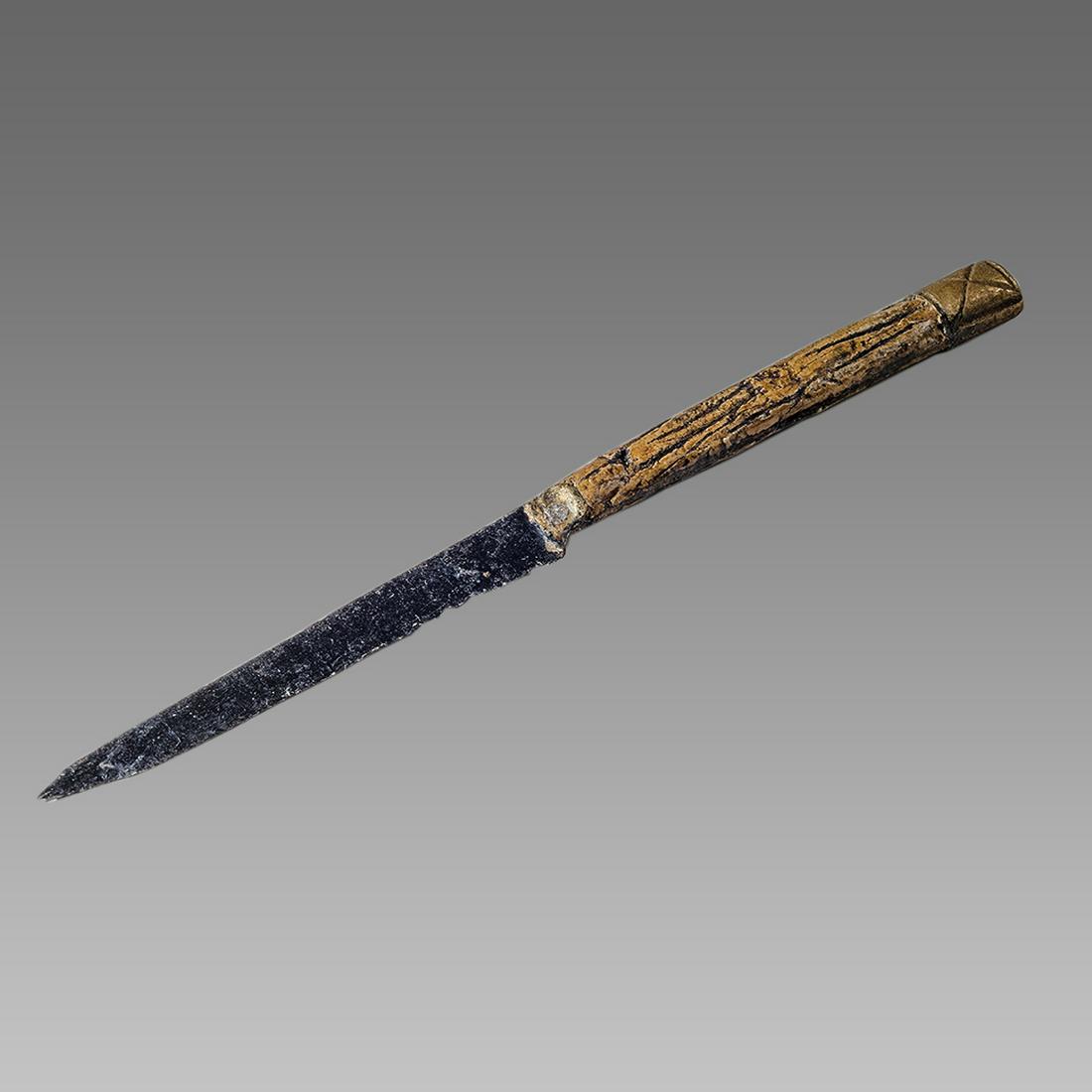 England, Iron Table Knife with Wooden handle c.17th (1 of 1)