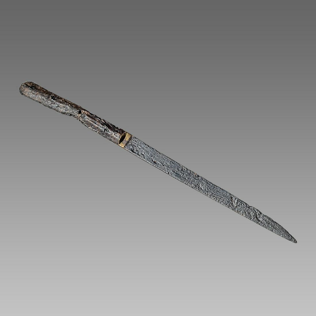 England, Iron Table Knife with Wooden Handle c.15th (1 of 1)