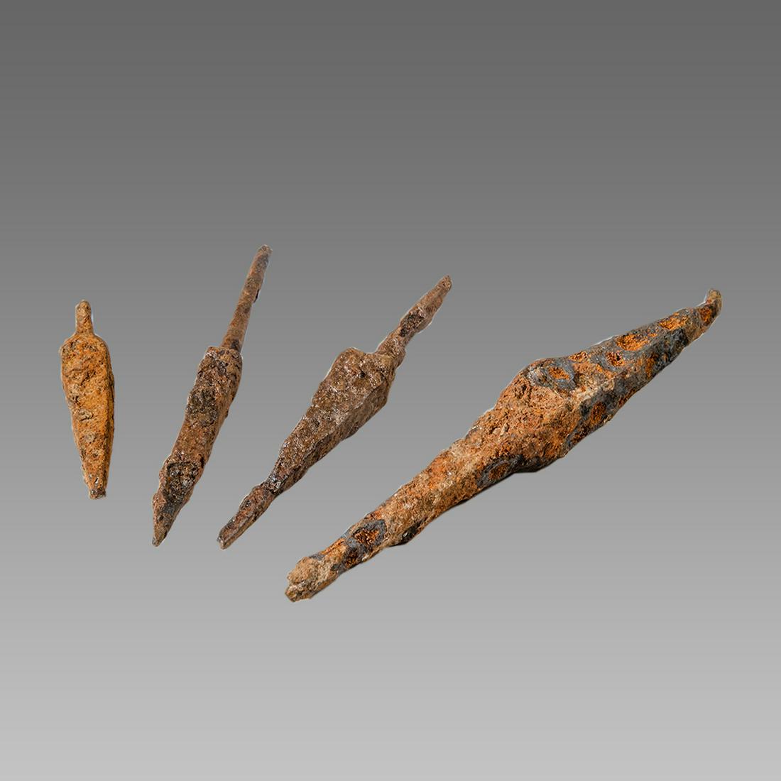 Lot of 4 Ancient Greek Iron Arrow heads c.2nd century (1 of 1)