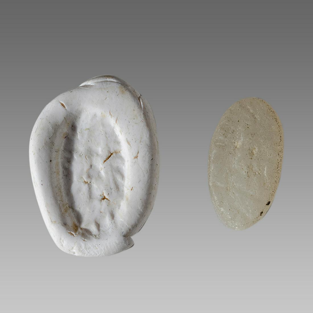 Ancient sasanian White Stone Ringstone c.6th cent AD. (1 of 1)