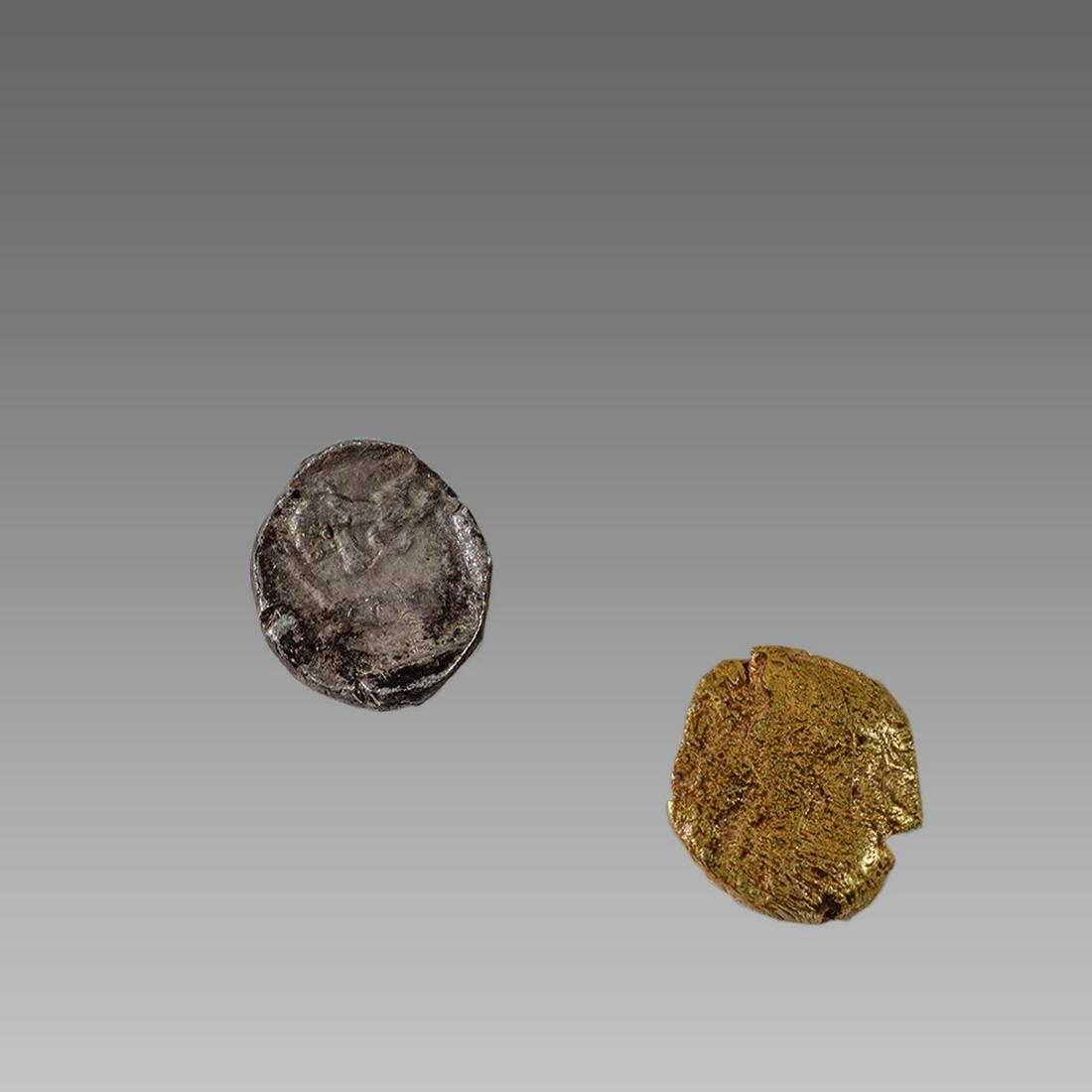 Lot of 2 Ancient Greek Silver Coins obols c.3rd-2nd (1 of 2)