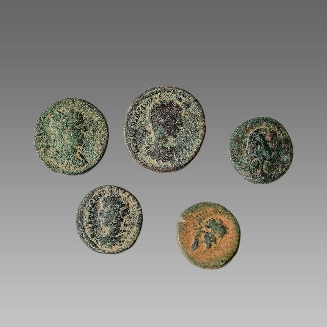 Lot of 4 Ancient Roman Bronze Coins c.3rd century AD. (1 of 2)