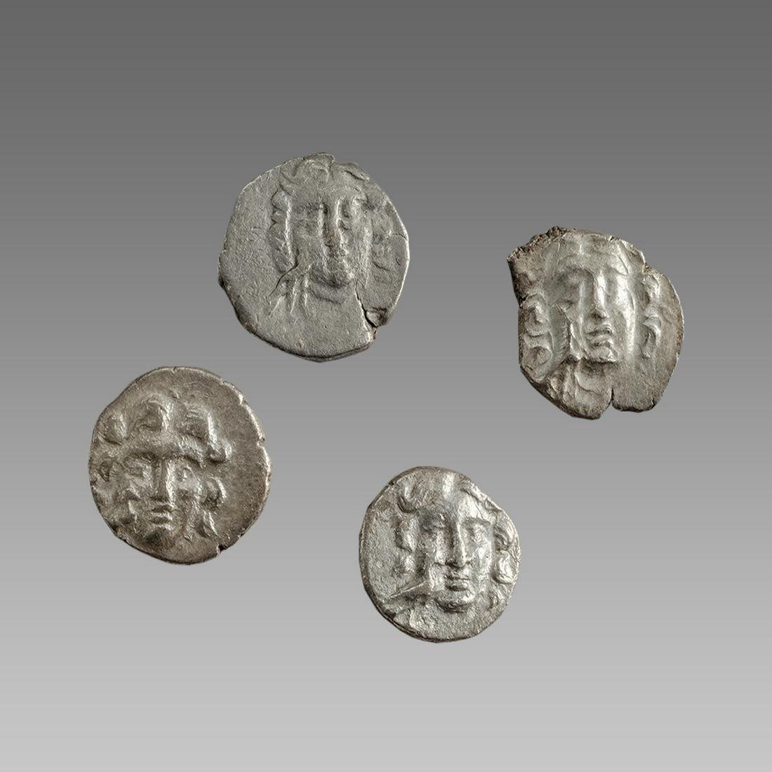 Lot of 4 SIlver Greek Drachms CARIA, Rhodos. C.205-190 (1 of 2)