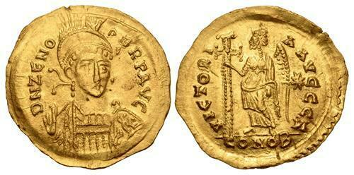 Zeno. Second reign, AD 476-491. gold Solidus (21mm, (1 of 1)