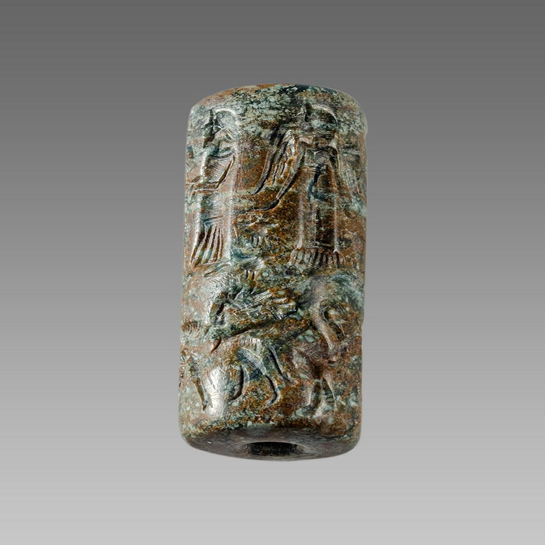 Near Eastern Style Cylinder Seal with figures and (1 of 1)