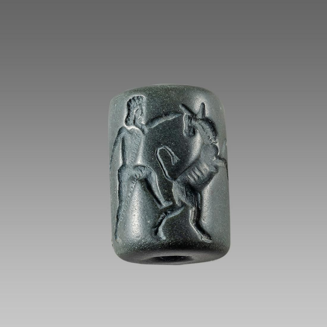 Near Eastern Style Cylinder Seal with figures and (1 of 2)