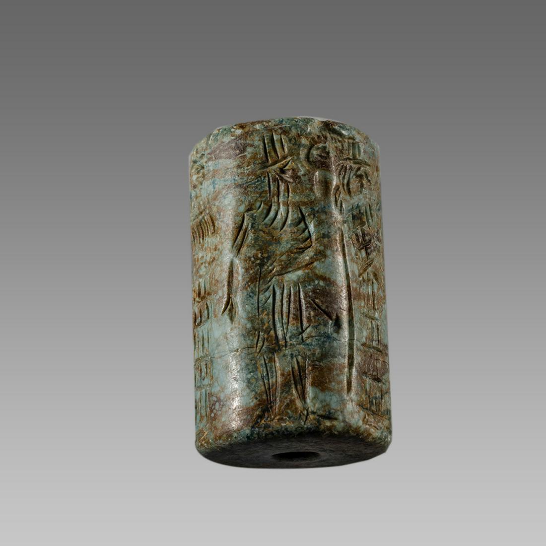 Near Eastern Style Cylinder Seal with figures and (1 of 1)