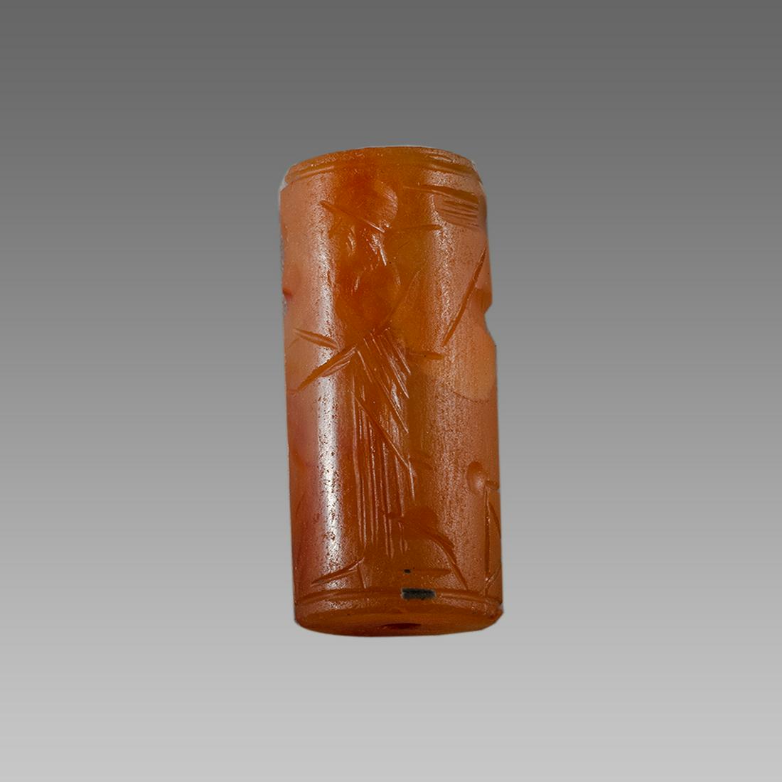 Near Eastern Style Cylinder Seal with figures, animals. (1 of 2)