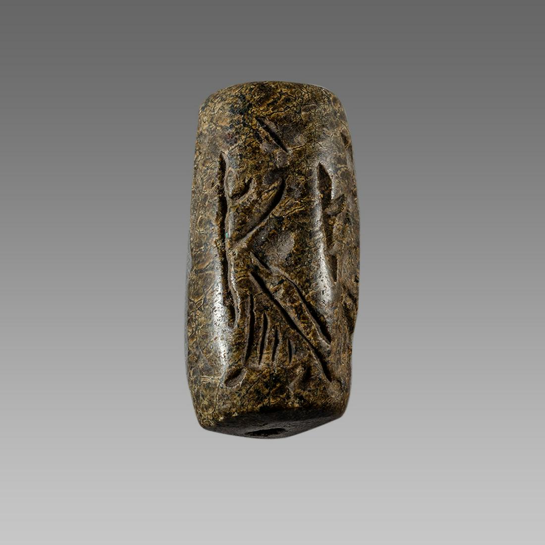 Near Eastern Style Cylinder Seal with figures, animals. (1 of 1)