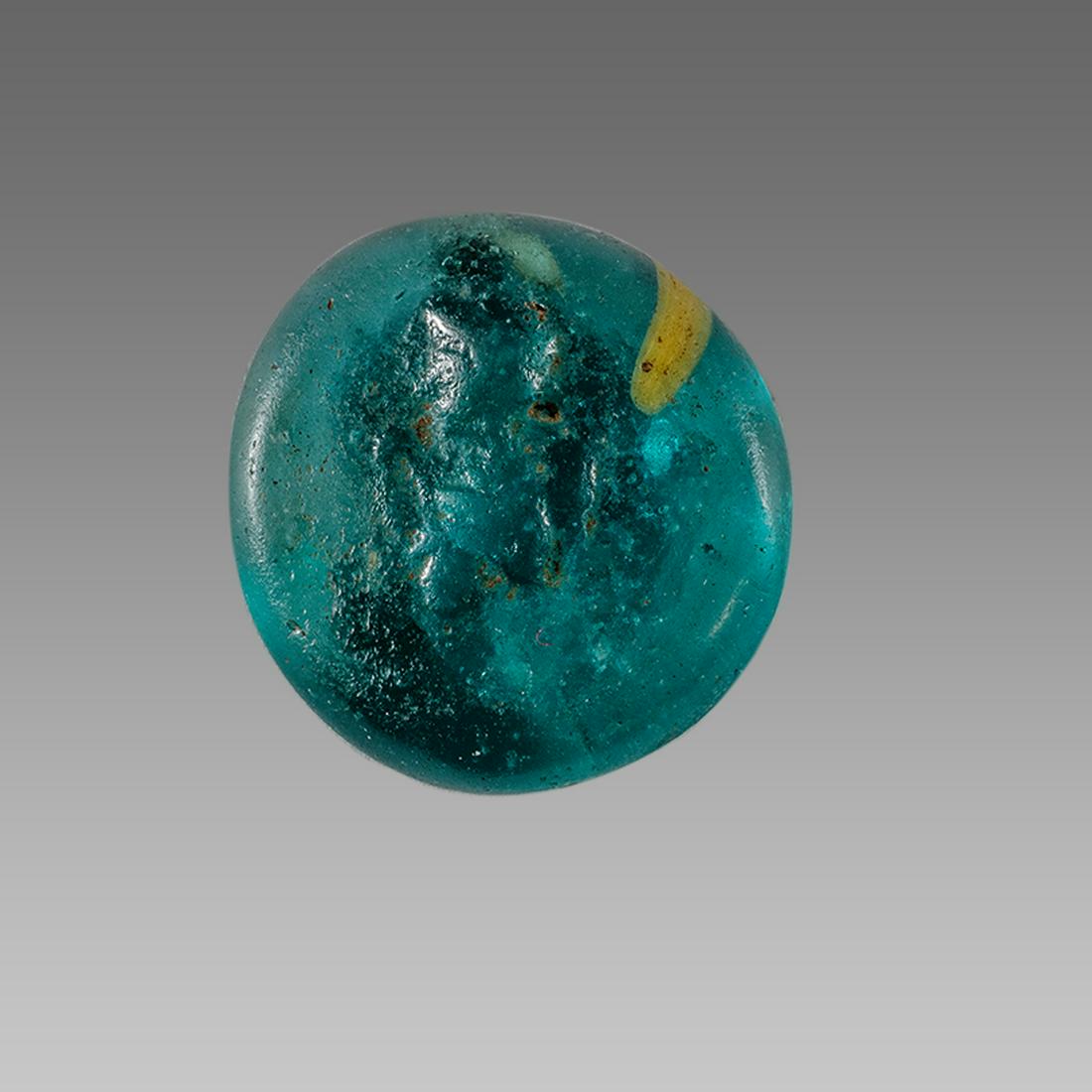 Roman Egypt Glass weight with bust c.2nd cent AD. (1 of 2)