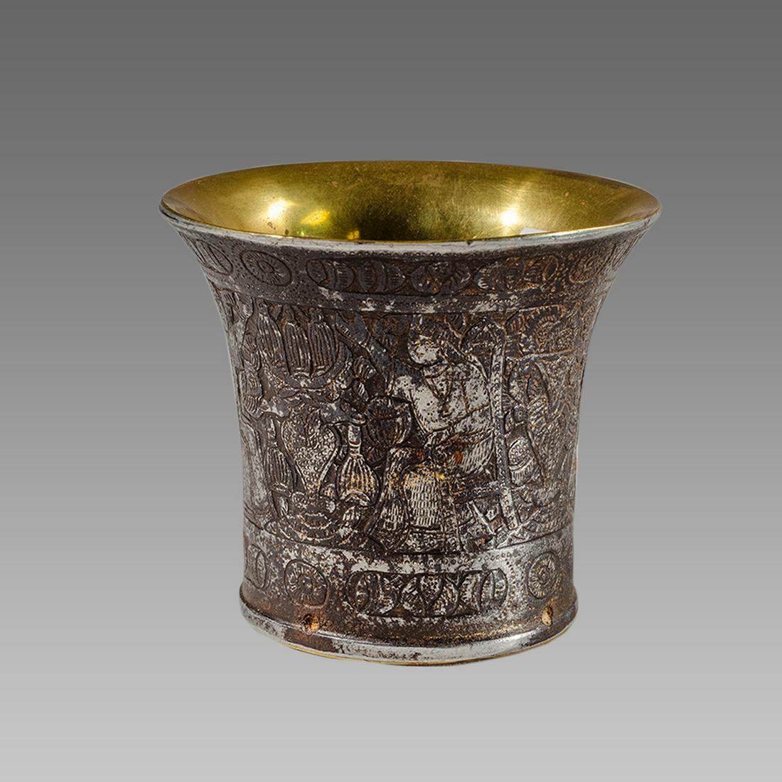 Persian Qajar Steel Hookah Cup c.19th century. (1 of 2)