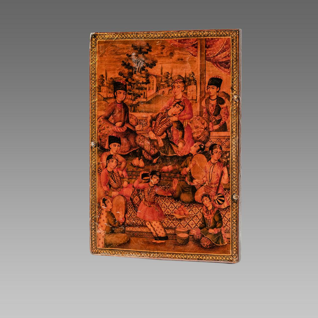 19th century Islamic Persian Qajar papier mache mirror (1 of 12)