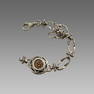 Ancient Widows Mite Bronze coin set in Silver Bracelet