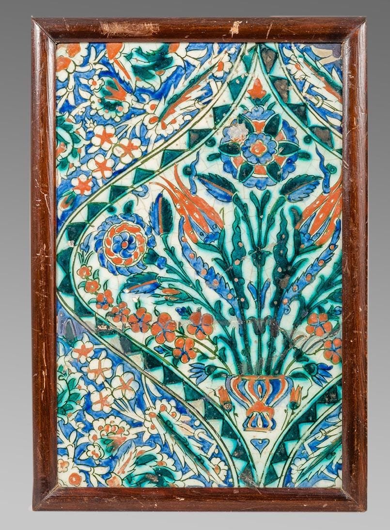 Ottoman Iznik Ceramic Tile c.17th century. Sothebys. (1 of 1)