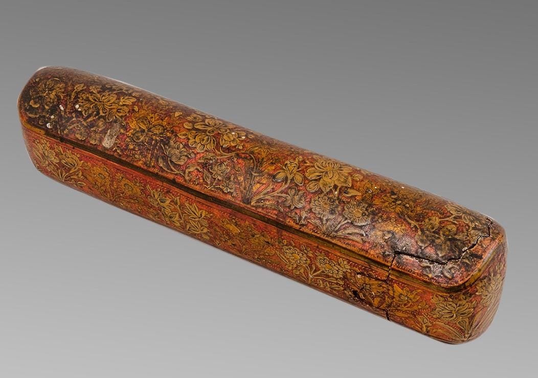 19th century Large Indian Kahmir Papier Mache Qalamdan (1 of 2)