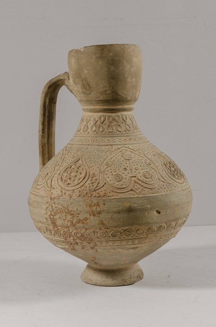 Islamic Seljuk Terracotta Jug c.10th-12th century AD. (1 of 2)