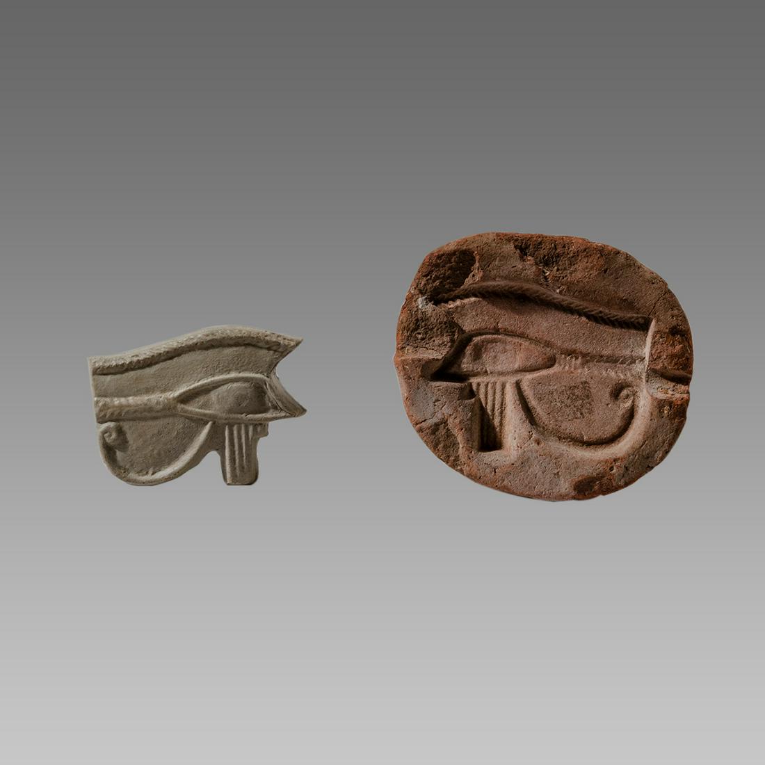 Ancient Egyptian Eye of Horus Terracotta Mold Late (1 of 3)